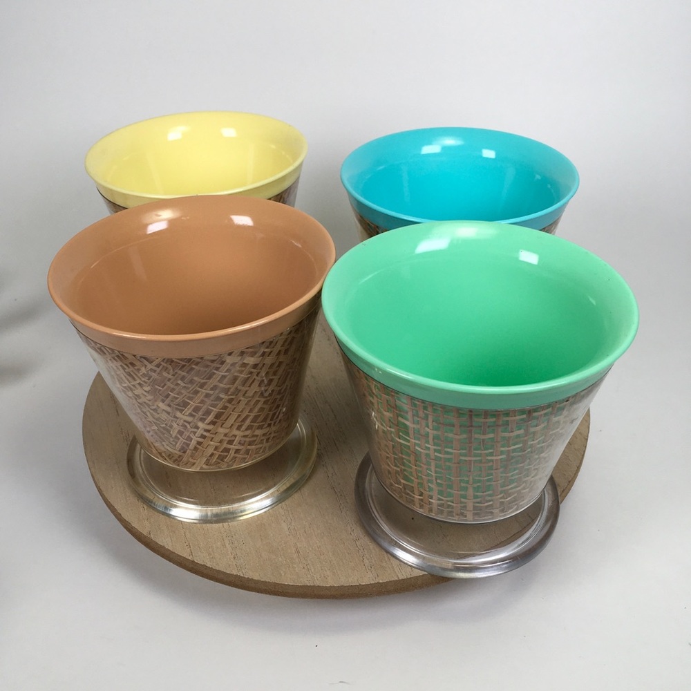 Vintage Raffiaware Dessert Ice Cream Cups